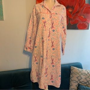 Vintage Millay Flannel Nightgown Pajamas Feminine S Small